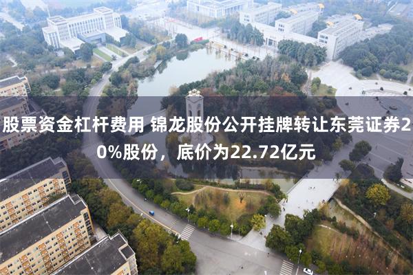 股票资金杠杆费用 锦龙股份公开挂牌转让东莞证券20%股份，底价为22.72亿元